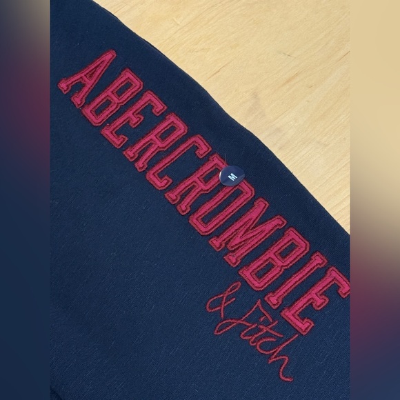 Abercrombie & Fitch Navy Pants with Red Lettering - Picture 4 of 4